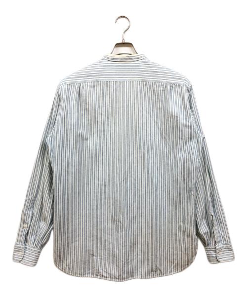 RRL（ダブルアールエル）RRL (ダブルアールエル) ストライプワークシャツ ブルー サイズ:Mの古着・服飾アイテム