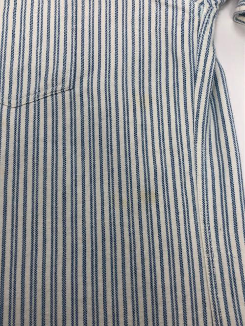 RRL（ダブルアールエル）RRL (ダブルアールエル) ストライプワークシャツ ブルー サイズ:Mの古着・服飾アイテム