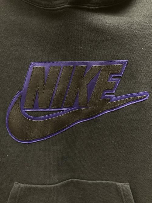 NIKE（ナイキ）NIKE (ナイキ) Supreme (シュプリーム) 19AW Leather Applique Hooded Sweatshirt ブラック サイズ:Sの古着・服飾アイテム