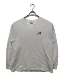 THE NORTHFACE PURPLELABEL（ザ・ノースフェイス パープルレーベル）の古着「8oz L/S Logo Tee」｜アイボリー
