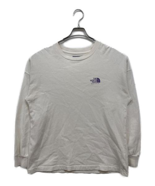 THE NORTHFACE PURPLELABEL（ザ・ノースフェイス パープルレーベル）THE NORTHFACE PURPLELABEL (ザ・ノースフェイス パープルレーベル) 8oz L/S Logo Tee アイボリー サイズ:Mの古着・服飾アイテム