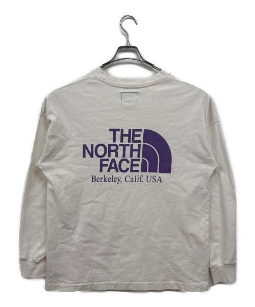 THE NORTHFACE PURPLELABEL（ザ・ノースフェイス パープルレーベル）THE NORTHFACE PURPLELABEL (ザ・ノースフェイス パープルレーベル) 8oz L/S Logo Tee アイボリー サイズ:Mの古着・服飾アイテム