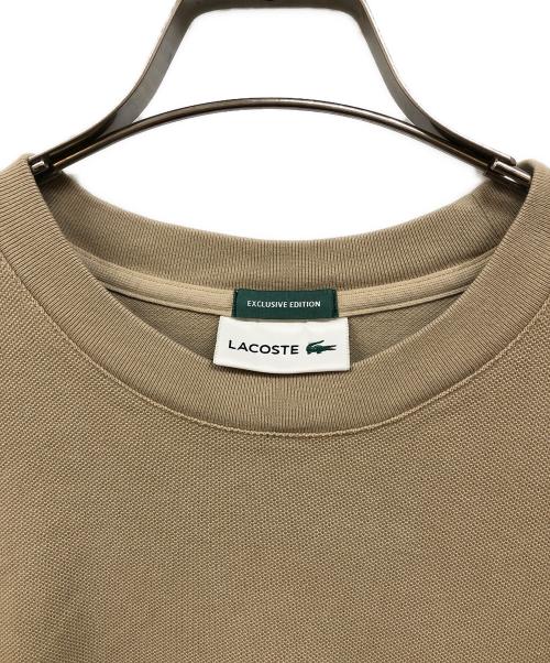 LACOSTE（ラコステ）LACOSTE (ラコステ) URBAN RESEARCH (アーバンリサーチ) 別注 Functional Pique T-shirtsファンクショナルピケTシャツ ベージュ サイズ:4 未使用品の古着・服飾アイテム