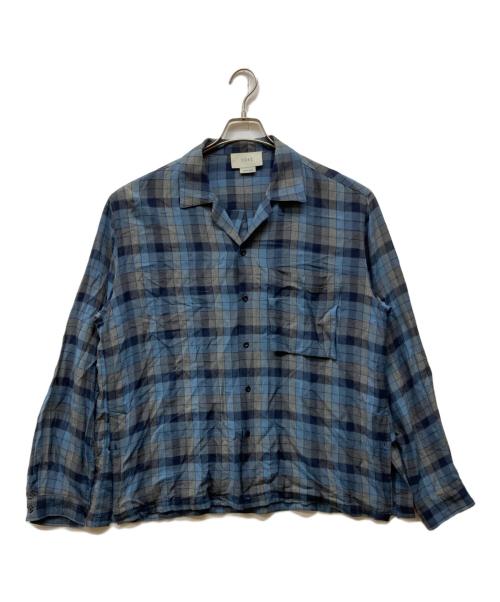 YOKE（ヨーク）YOKE (ヨーク) OVER SIZE SHIRT ブルー×グレー サイズ:Mの古着・服飾アイテム