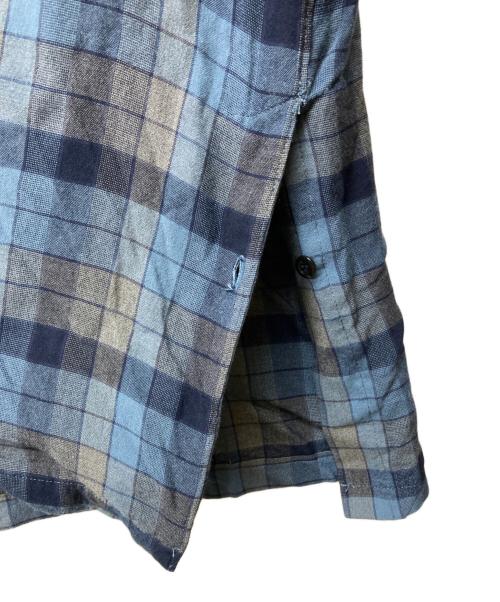 YOKE（ヨーク）YOKE (ヨーク) OVER SIZE SHIRT ブルー×グレー サイズ:Mの古着・服飾アイテム