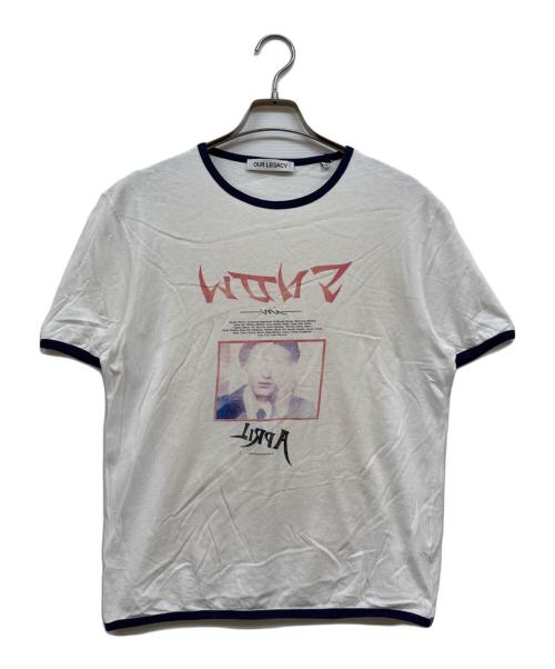 OUR LEGACY（アワーレガシー）OUR LEGACY (アワーレガシー) TANKER T-SHIRTS ホワイト×ネイビー サイズ:48の古着・服飾アイテム