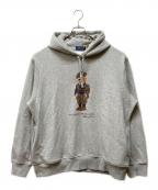 POLO RALPH LAURENポロ・ラルフローレン）の古着「Polo ベア プリント パーカー」｜グレー