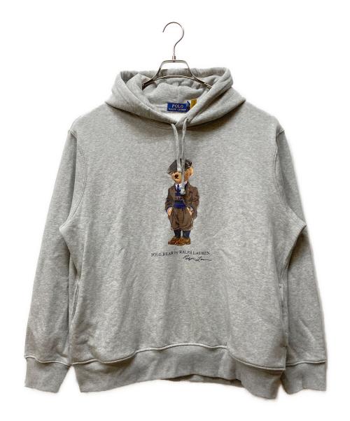 POLO RALPH LAUREN（ポロ・ラルフローレン）POLO RALPH LAUREN (ポロ・ラルフローレン) Polo ベア プリント パーカー グレー サイズ:XLの古着・服飾アイテム