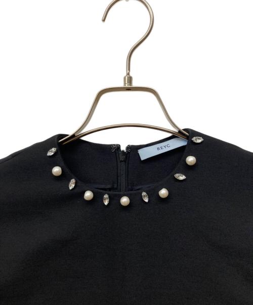 REYC（リック）REYC (リック) ビジューブラウス ブラック サイズ:34の古着・服飾アイテム