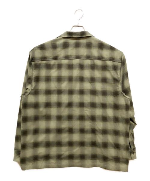 HIDE AND SEEK（ハイドアンドシーク）HIDE AND SEEK (ハイドアンドシーク) Ombre Check L/S Shirt グリーン サイズ:Ⅼの古着・服飾アイテム