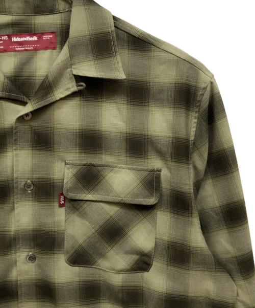 HIDE AND SEEK（ハイドアンドシーク）HIDE AND SEEK (ハイドアンドシーク) Ombre Check L/S Shirt グリーン サイズ:Ⅼの古着・服飾アイテム