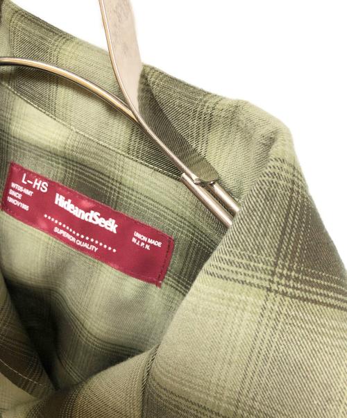 HIDE AND SEEK（ハイドアンドシーク）HIDE AND SEEK (ハイドアンドシーク) Ombre Check L/S Shirt グリーン サイズ:Ⅼの古着・服飾アイテム