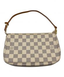 LOUIS VUITTON（ルイ ヴィトン）の古着「ダミエ・アズール ポシェット・アクセソワール」｜ホワイト