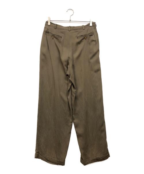 PAPAS（パパス）PAPAS (パパス) 2タックキュプラスラックス ブラウン サイズ:Mの古着・服飾アイテム