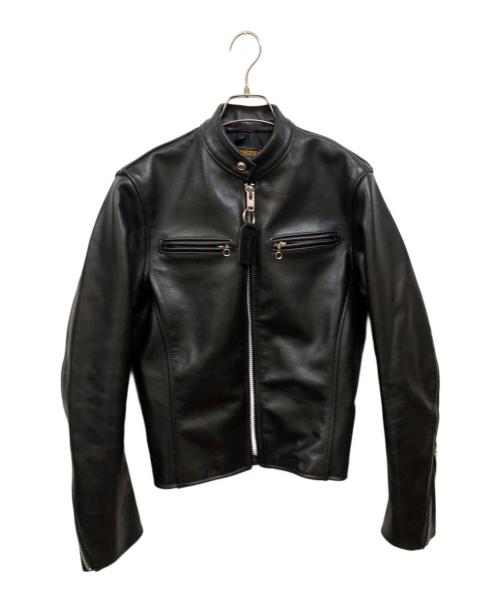 VANSON（バンソン）VANSON (バンソン) コメット シングルライダースジャケット ブラック サイズ:32の古着・服飾アイテム