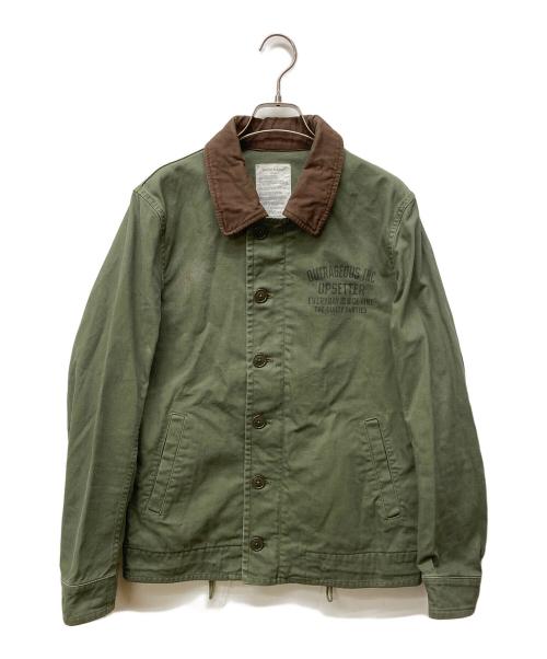 WACKO MARIA（ワコマリア）WACKO MARIA (ワコマリア) バッグマリア刺繍デッキジャケット カーキ サイズ:Mの古着・服飾アイテム