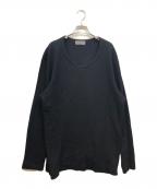 Yohji Yamamoto pour hommeヨウジヤマモト プールオム）の古着「Lamb wool Round Neck Top/ラムウールラウンドネックニット」｜ブラック