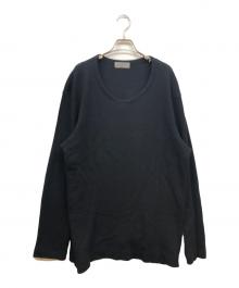 Yohji Yamamoto pour homme（ヨウジヤマモト プールオム）の古着「Lamb wool Round Neck Top/ラムウールラウンドネックニット」｜ブラック