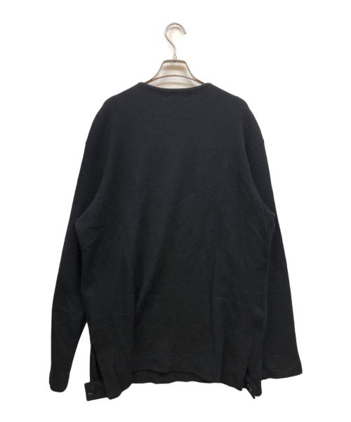 Yohji Yamamoto pour homme（ヨウジヤマモト プールオム）Yohji Yamamoto pour homme (ヨウジヤマモト プールオム) Lamb wool Round Neck Top/ラムウールラウンドネックニット ブラック サイズ:3の古着・服飾アイテム