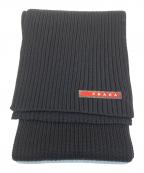 PRADA SPORTSプラダスポーツ）の古着「リブウールマフラー」｜ブラック
