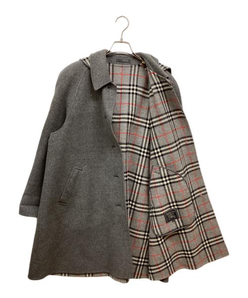 Burberry's（バーバリー）Burberry's (バーバリーズ) フード付ステンカラーコート グレー サイズ:9ARの古着・服飾アイテム