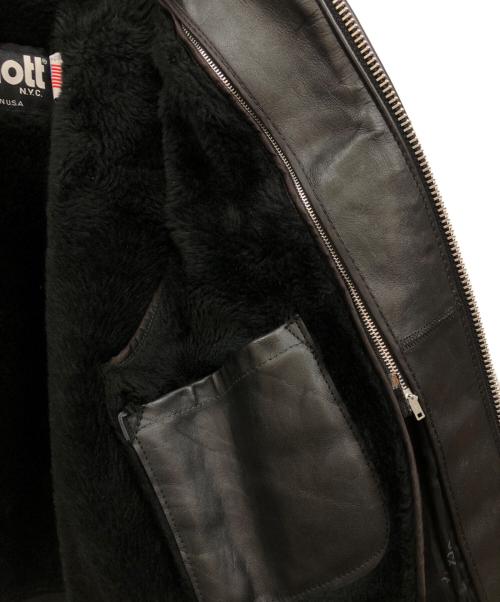 Schott（ショット）Schott (ショット) 643E ライナー付きシングルライダース ブラック サイズ:40の古着・服飾アイテム
