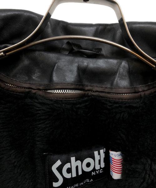 Schott（ショット）Schott (ショット) 643E ライナー付きシングルライダース ブラック サイズ:40の古着・服飾アイテム