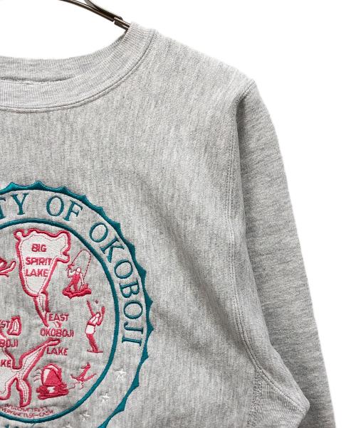 Champion REVERSE WEAVE（チャンピオン リバース ウィーブ）Champion REVERSE WEAVE (チャンピオン リバース ウィーブ) 90s刺繍デザインスウェット グレー サイズ:MEDIUMの古着・服飾アイテム