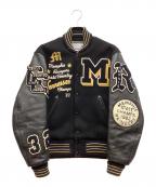 whitesvilleホワイツビル）の古着「30oz. WOOL SET-IN MELTON AWARD JACKET Indians」｜ブラック