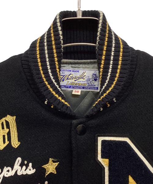 whitesville（ホワイツビル）whitesville (ホワイツビル) 30oz. WOOL SET-IN MELTON AWARD JACKET Indians ブラック サイズ:38の古着・服飾アイテム