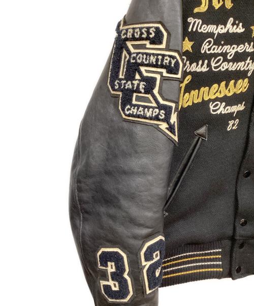 whitesville（ホワイツビル）whitesville (ホワイツビル) 30oz. WOOL SET-IN MELTON AWARD JACKET Indians ブラック サイズ:38の古着・服飾アイテム