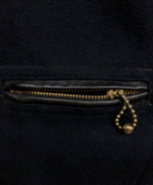 WAREHOUSE（ウエアハウス）WAREHOUSE (ウエアハウス) ホースハイドレザー切替 スポーツジャケット ネイビー サイズ:38の古着・服飾アイテム