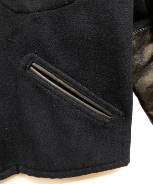 WAREHOUSE（ウエアハウス）WAREHOUSE (ウエアハウス) ホースハイドレザー切替 スポーツジャケット ネイビー サイズ:38の古着・服飾アイテム