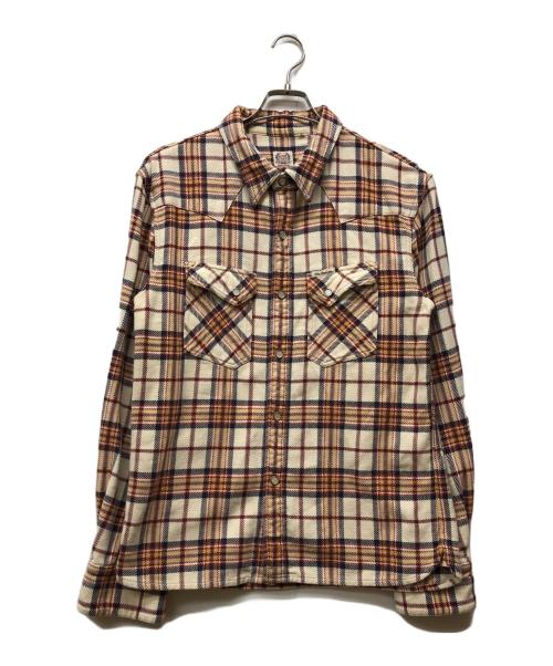 FLAT HEAD（フラット ヘッド）FLAT HEAD (フラット ヘッド) ウエスタンネルシャツ ホワイト サイズ:42の古着・服飾アイテム