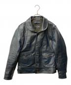 curpheyカーフィー）の古着「レザーコサックジャケット」｜ネイビー