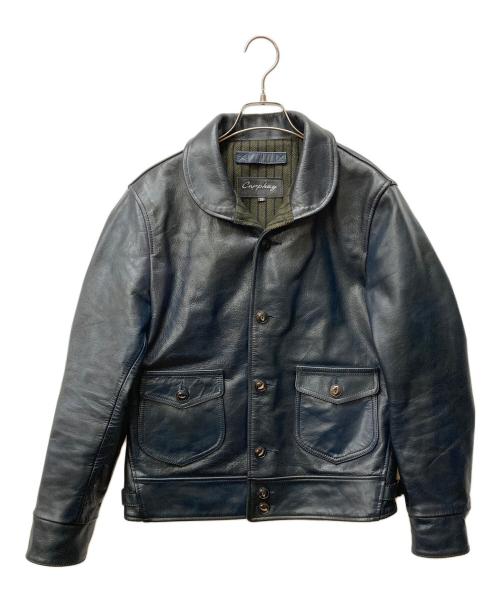 curphey（カーフィー）curphey (カーフィー) レザーコサックジャケット ネイビー サイズ:38の古着・服飾アイテム