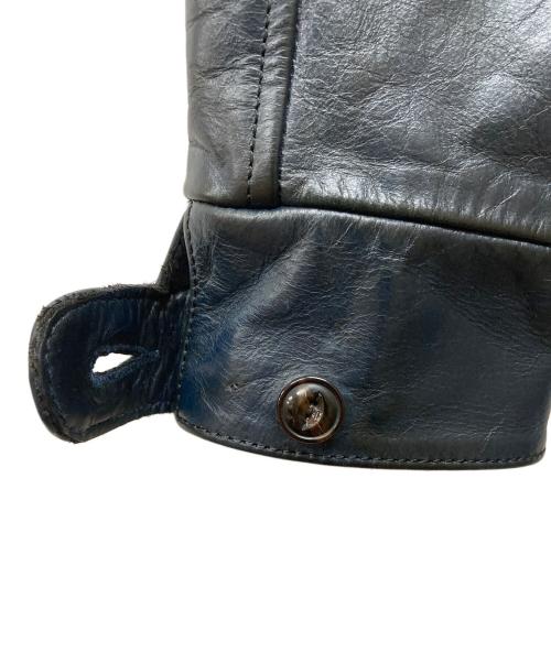 curphey（カーフィー）curphey (カーフィー) レザーコサックジャケット ネイビー サイズ:38の古着・服飾アイテム