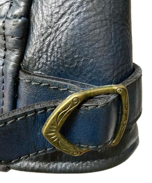 curphey（カーフィー）curphey (カーフィー) レザーコサックジャケット ネイビー サイズ:38の古着・服飾アイテム