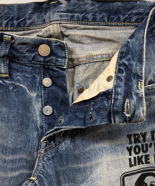 Hysteric Glamour（ヒステリックグラマー）Hysteric Glamour (ヒステリックグラマー) ヒスガールスタッズセルビッチデニムパンツ ブルー サイズ:28の古着・服飾アイテム