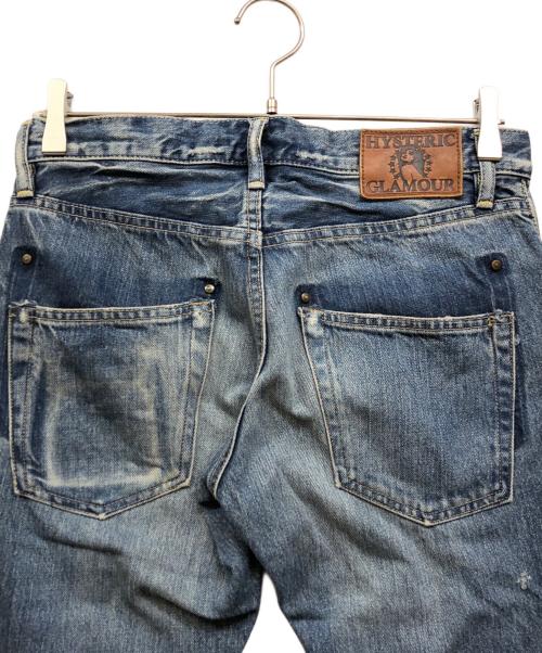 Hysteric Glamour（ヒステリックグラマー）Hysteric Glamour (ヒステリックグラマー) ヒスガールスタッズセルビッチデニムパンツ ブルー サイズ:28の古着・服飾アイテム