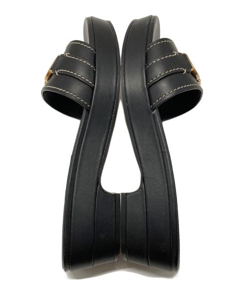 Salvatore Ferragamo（サルヴァトーレ フェラガモ）Salvatore Ferragamo (サルヴァトーレ フェラガモ) ガンチーニバックルサンダル ブラック サイズ:7の古着・服飾アイテム