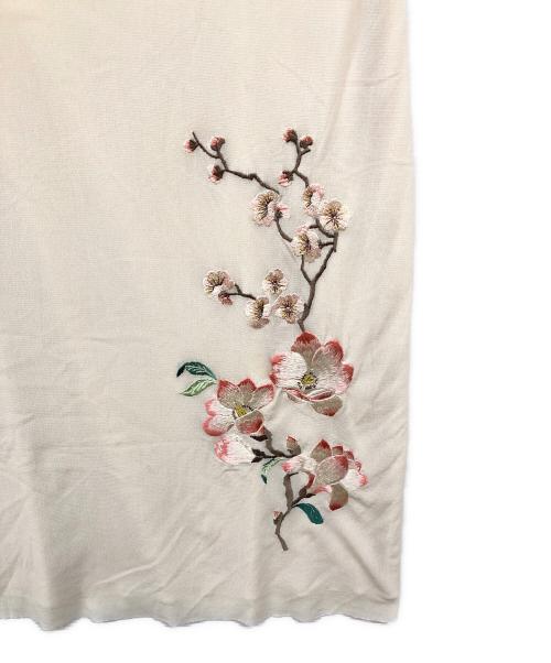 VIVIENNE TAM（ヴィヴィアンタム）VIVIENNE TAM (ヴィヴィアンタム) 桜と椿 チャイナボタンパワーネットワンピース アイボリー サイズ:1の古着・服飾アイテム