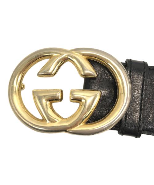 GUCCI（グッチ）GUCCI (グッチ) インターロッキングベルト ブラック サイズ:70/28の古着・服飾アイテム