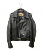 Schottショット）の古着「613 ワンスターダブルライダースジャケット」｜ブラック