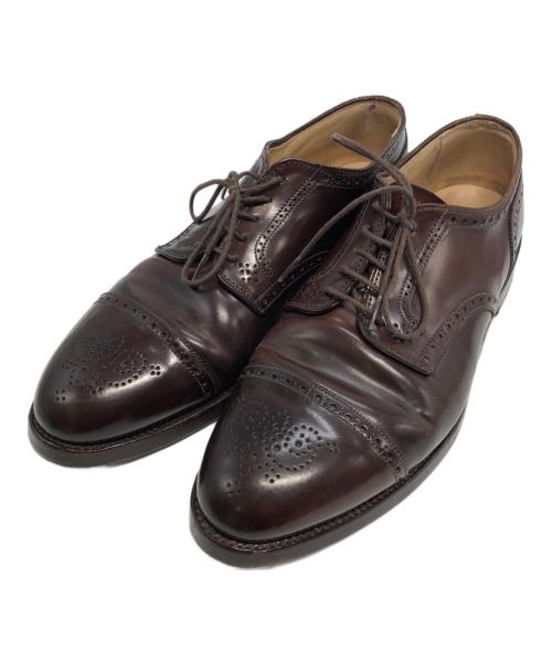 Alden（オールデン）Alden (オールデン) メダリオンキャップトゥ コードバン ブラウン サイズ:10 1/2の古着・服飾アイテム