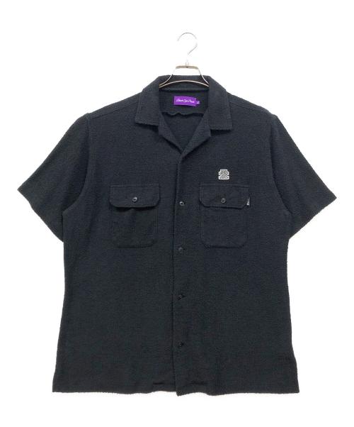 THE BLACK EYE PATCH（ブラックアイパッチ）THE BLACK EYE PATCH (ブラックアイパッチ) オープンカラーパイルシャツ ブラック サイズ:XLの古着・服飾アイテム