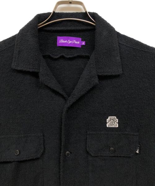 THE BLACK EYE PATCH（ブラックアイパッチ）THE BLACK EYE PATCH (ブラックアイパッチ) オープンカラーパイルシャツ ブラック サイズ:XLの古着・服飾アイテム