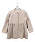 CARA O CRUZ（キャラ オ クルス）の古着「パール調ボタンの切替ギャザージャケット」｜ベージュ