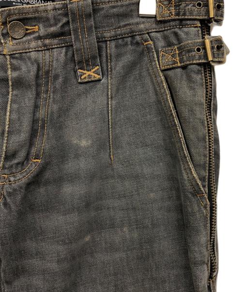 DOLCE & GABBANA（ドルチェ＆ガッバーナ）DOLCE & GABBANA (ドルチェ＆ガッバーナ) ボンテージバイカーデニム グレー サイズ:44の古着・服飾アイテム