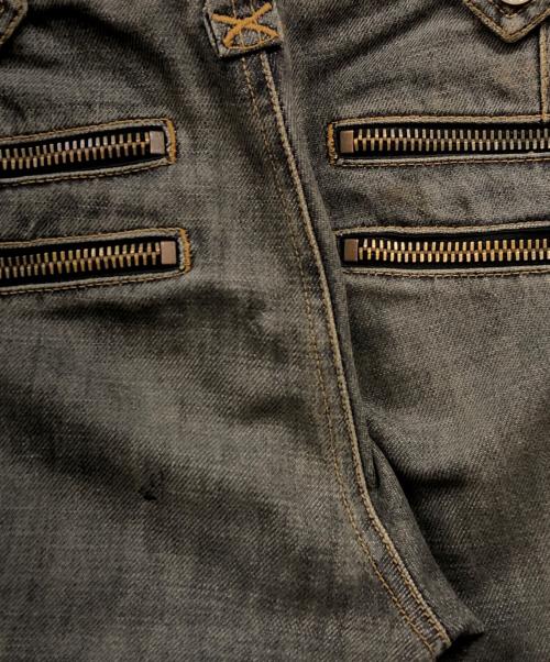 DOLCE & GABBANA（ドルチェ＆ガッバーナ）DOLCE & GABBANA (ドルチェ＆ガッバーナ) ボンテージバイカーデニム グレー サイズ:44の古着・服飾アイテム